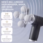 ⁦Pistolet de Massage Professionnel avec 9 Têtes Interchangeables pour Relaxation Totale - جهاز تدليك الجسم الاحترافي بـ 9 رؤوس لتدليك الأنسجة العميقة⁩ - الصورة ⁦8⁩