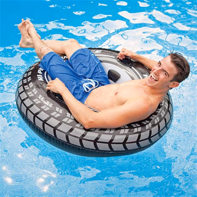 1781184980399-qt8wdx Bouée de Natation Adulte Design Pneu Sport en PVC Haute Résistance - عوامة وعجلة سباحة للبالغين بتصميم إطار السيارة الرياضي - الصورة 1