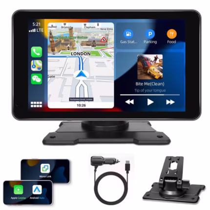 Écran Autoradio Portable 7P Tactile - CarPlay et Android Auto - شاشة السيارة الذكية المحمولة 7 بوصة تدعم كربلاي وأندرويد أوتو