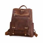 ⁦Sac à dos rétro en cuir synthétique pour femme - حقيبة ظهر نسائية من الجلد⁩ - الصورة ⁦2⁩