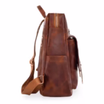 ⁦Sac à dos rétro en cuir synthétique pour femme - حقيبة ظهر نسائية من الجلد⁩ - الصورة ⁦3⁩