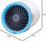 ⁦Mini Climatiseur Portable à Glace Technologie Jet Fan, 3 Vitesses et Éclairage LED - مبرد الهواء والثلج المدمج بـ 3 سرعات وإضاءة ملونة⁩ - الصورة ⁦3⁩