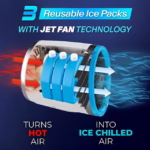 ⁦Mini Climatiseur Portable à Glace Technologie Jet Fan, 3 Vitesses et Éclairage LED - مبرد الهواء والثلج المدمج بـ 3 سرعات وإضاءة ملونة⁩ - الصورة ⁦4⁩