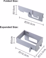 ⁦Support de Sac Poubelle Mural et Pliable Fixation Autocollante sans Perçage - حامل وموزع أكياس القمامة الجداري⁩ - الصورة ⁦9⁩