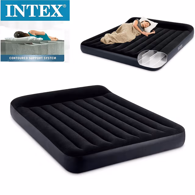 1781772625169-v1b9bl Matelas Gonflable 2 Places XXL avec Pompe Électrique USB INTEX 66129CC 203x183cm - فرشة الهواء المنفوخ لشخصين مع مضخة ذكية - الصورة 1