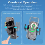 ⁦Support Auto Chargeur Sans Fil Qi 15W avec Capteur Intelligent - شاحن وحامل الهاتف اللاسلكي الذكي للسيارات⁩ - الصورة ⁦6⁩