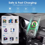 ⁦Support Auto Chargeur Sans Fil Qi 15W avec Capteur Intelligent - شاحن وحامل الهاتف اللاسلكي الذكي للسيارات⁩ - الصورة ⁦5⁩