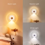 ⁦Applique Murale LED Intelligente Avec Capteur de Mouvement Écran Horloge Numérique - مصباح الحائط الذكي بمستشعر حركة وشاشة رقمية لعرض الوقت⁩ - الصورة ⁦7⁩