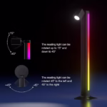 ⁦Lampadaire LED Angle RVB Intelligent Éclairage d'Ambiance Multicolore avec Télécommande 1Pcs - مصباح الأرضية الليد الذكي متعدد الألوان مع جهاز تحكم عن بعد⁩ - الصورة ⁦4⁩
