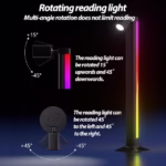 ⁦Lampadaire LED Angle RVB Intelligent Éclairage d'Ambiance Multicolore avec Télécommande 1Pcs - مصباح الأرضية الليد الذكي متعدد الألوان مع جهاز تحكم عن بعد⁩ - الصورة ⁦6⁩