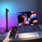 ⁦Lampadaire LED Angle RVB Intelligent Éclairage d'Ambiance Multicolore avec Télécommande 1Pcs - مصباح الأرضية الليد الذكي متعدد الألوان مع جهاز تحكم عن بعد⁩ - الصورة ⁦9⁩