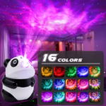 ⁦Projecteur de Galaxie et Veilleuse Panda Intelligente Bluetooth avec 15 Effets Lumineux - جهاز بروجكتر المجرات بشكل باندا مع مكبر صوت⁩ - الصورة ⁦8⁩