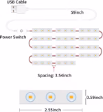 ⁦Kit d'Éclairage 10 LED pour Miroir de Maquillage Contrôle Tactile - أشرطة إضاءة مرآة الماكياج⁩ - الصورة ⁦5⁩