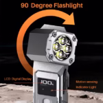 ⁦Lampe de Travail LED Multifonction T130 Éclairage Latéral RGB et Écran LCD - مصباح العمل الذكي متعدد الوظائف بمغناطيس⁩ - الصورة ⁦4⁩