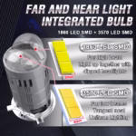 ⁦Ampoule LED H4 Pour Phare Universel Moto Technologie Double Lentille - مصباح ليد للمكابح والمصابيح الأمامية بعدسة مزدوجة مطورة⁩ - الصورة ⁦6⁩