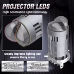 ⁦Ampoule LED H4 Pour Phare Universel Moto Technologie Double Lentille - مصباح ليد للمكابح والمصابيح الأمامية بعدسة مزدوجة مطورة⁩ - الصورة ⁦5⁩