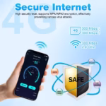 ⁦Bevot Routeur WiFi Portable 4G LTE Pocket Écran LED Couleur - مودم وجهاز واي فاي محمول بشاشة ذكية وبطارية⁩ - الصورة ⁦4⁩