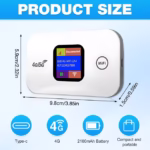 ⁦Bevot Routeur WiFi Portable 4G LTE Pocket Écran LED Couleur - مودم وجهاز واي فاي محمول بشاشة ذكية وبطارية⁩ - الصورة ⁦3⁩