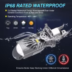 ⁦Kit Lampes Projecteur LED H4 36W Éclairage Full LED 6000K - طقم مصابيح بروجيكتور مدمجة للسيارات والدراجات⁩ - الصورة ⁦2⁩