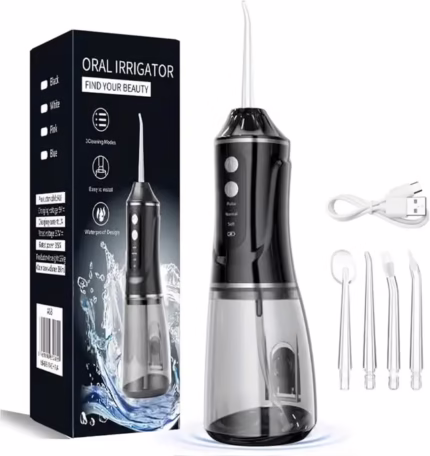 Hydropulseur Dentaire Sans Fil 380ml Pression 50-150 PSI 3 Modes - جهاز تنظيف الأسنان بالماء اللاسلكي