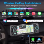 ⁦Autoradio 1Din Écran Tactile 5" IPS - Apple CarPlay et Android Auto Sans Fil Charge Rapide Type-C - راديو سيارة ذكي بشاشة لمس 5 بوصة تدعم و لاسلكيًا⁩ - الصورة ⁦5⁩
