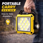⁦Lanterne de Camping LED Solaire et Rechargeable USB 40 LED + 2 COB - مصباح وكيشاف تخييم يدوي يعمل بالطاقة الشمسية بـ 4 وضعيات إضاءة⁩ - الصورة ⁦2⁩
