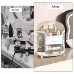 ⁦Boîte d'Organisation et Rangement de Maquillage Grande Capacité - منظم وصندوق أدراج للمكياج والمستحضرات بتصميم شفاف وعصري⁩ - الصورة ⁦3⁩