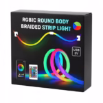 ⁦Bande LED RGB tube 360° numérique 3M 16mm USB 5V App Control - شريط إضاءة ملونة بطول 3 متر⁩ - الصورة ⁦2⁩