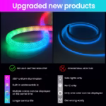 ⁦Bande LED RGB tube 360° numérique 3M 16mm USB 5V App Control - شريط إضاءة ملونة بطول 3 متر⁩ - الصورة ⁦5⁩