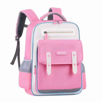 Sac à Dos Scolaire Style Kawaii Grand Volume Tissu Imperméable Rose SACKDS01RS - حقيبة مدرسية بتصميم كاوايي