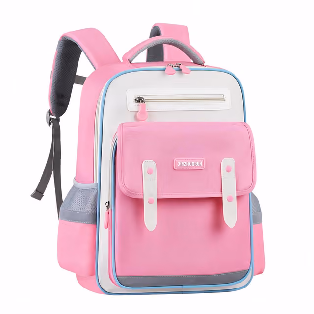 1785403066062-hplwat Sac à Dos Scolaire Style Kawaii Grand Volume Tissu Imperméable Rose SACKDS01RS - حقيبة مدرسية بتصميم كاوايي - الصورة 1