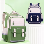 ⁦Sac à Dos Scolaire Style Kawaii Grand Volume Tissu Imperméable Vert SACKDS08VT - حقيبة مدرسية بتصميم كاوايي⁩ - الصورة ⁦2⁩