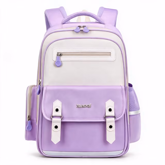 1785589113758-wixeqn Sac à Dos Scolaire Style Kawaii Grand Volume Tissu Imperméable Mauve SACKDS08MV - حقيبة مدرسية بتصميم كاوايي - الصورة 1