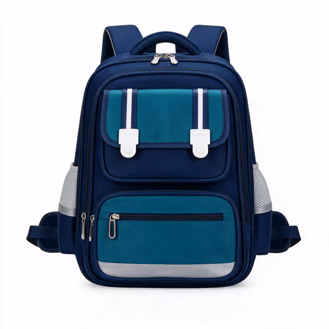 1785594217224-qazjf7 Sac à Dos Scolaire Style Kawaii Grand Volume Tissu Imperméable Bleu et Vert SACKDS06BV - حقيبة مدرسية بتصميم كاوايي - الصورة 1