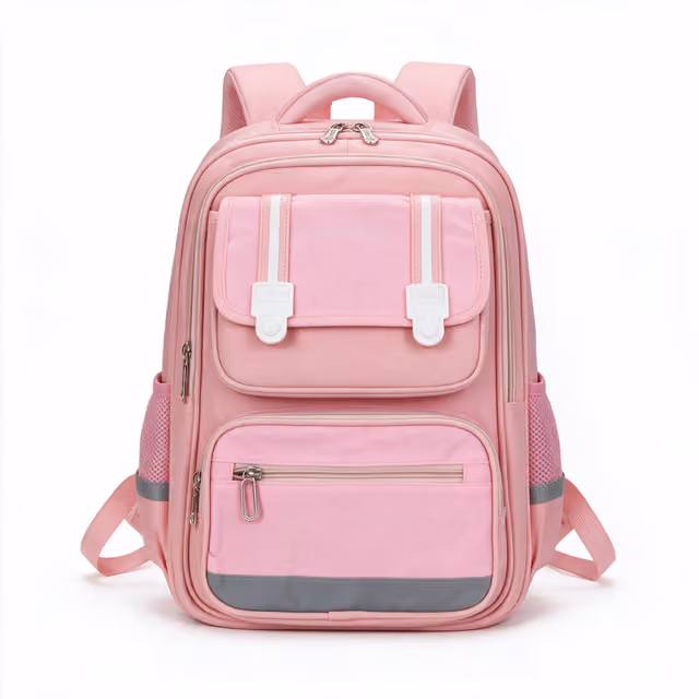 1785594475982-w33346 Sac à Dos Scolaire Style Kawaii Grand Volume Tissu Imperméable Rose SACKDS06RS - حقيبة مدرسية بتصميم كاوايي - الصورة 1