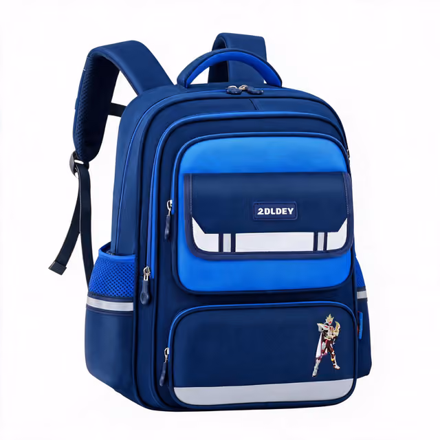 1785600225777-t7z7mc Sac à Dos Scolaire Style Kawaii Grand Volume Tissu Imperméable Bleu SACKDS07B - حقيبة مدرسية بتصميم كاوايي - الصورة 1