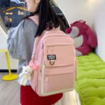 ⁦Sac à Dos Multifonctionnel Kawaii Grand Volume Imperméable et Résistant 4Pcs Rose SACKDS12RS - حقيبة ظهر بعدة قطع بتصميم كاوايي⁩ - الصورة ⁦2⁩