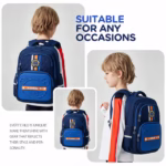 ⁦Sac à Dos Scolaire Style Kawaii Grand Volume Tissu Imperméable Bleu SACKDS18B - حقيبة مدرسية بتصميم كاوايي⁩ - الصورة ⁦2⁩