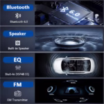 ⁦Gazel Autoradio 1Din Écran Tactile 5" IPS - Apple CarPlay et Android Auto Sans Fil Charge Rapide Type-C - راديو سيارة ذكي بشاشة لمس 5 بوصة تدعم و لاسلكيًا⁩ - الصورة ⁦2⁩