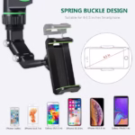 ⁦Support Téléphone Voiture pour Rétroviseur Rotation 360°, Bras Long Ajustable - حامل هاتف لمرآة الرؤية الخلفية للسيارة مع دوران 360° وذراع قابل للتعديل⁩ - الصورة ⁦6⁩