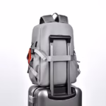 ⁦Sac à Dos Ergonomique et Imperméable Port USB Intégré Gris SACHM02G - حقيبة ظهر متعددة الوظائف للعمل والسفر مع منفذ شحن⁩ - الصورة ⁦5⁩