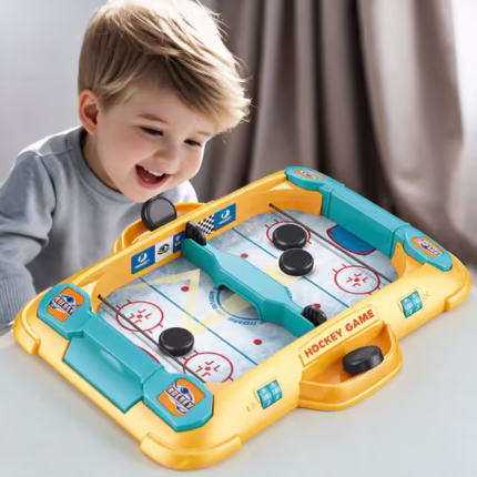 Jeu de Hockey Jeu de Table Compétitif avec Élastiques & Compteur de Points - لعبة هوكي التفاعلية للأطفال والعائلة