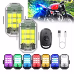 Mini Lumières LED Flash Anti-Collision avec Télécommande sans Fil 30 Modes 2Pcs - أضواء فلاش مع ريموت كنترول لاسلكي لسائقي الدراجات