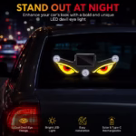 ⁦Lampe Signale de Fenêtre Voiture Motif Devil Eye Énergie Solaire et Type-C - مصباح نافذة السيارة ليلي يعمل بالطاقة الشمسية⁩ - الصورة ⁦3⁩
