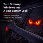 ⁦Lampe Signale de Fenêtre Voiture Motif Devil Eye Énergie Solaire et Type-C - مصباح نافذة السيارة ليلي يعمل بالطاقة الشمسية⁩ - الصورة ⁦2⁩