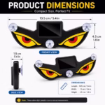 ⁦Lampe Signale de Fenêtre Voiture Motif Devil Eye Énergie Solaire et Type-C - مصباح نافذة السيارة ليلي يعمل بالطاقة الشمسية⁩ - الصورة ⁦7⁩