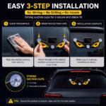 ⁦Lampe Signale de Fenêtre Voiture Motif Devil Eye Énergie Solaire et Type-C - مصباح نافذة السيارة ليلي يعمل بالطاقة الشمسية⁩ - الصورة ⁦9⁩