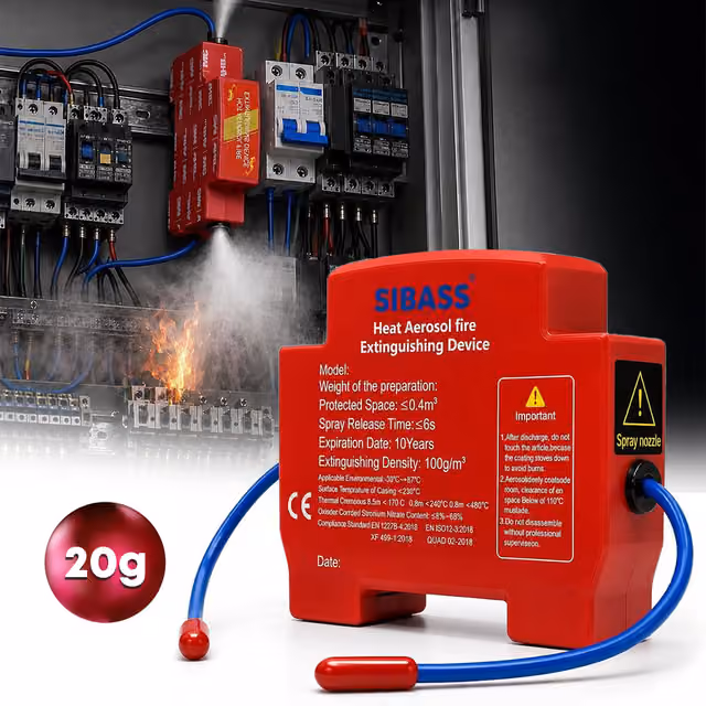 1787230448340-nah07s Extincteur Aérosol Automatique pour Armoires Électriques Activation Thermique 20G- جهاز إطفاء الحريق الهوائي الأوتوماتيكي للخزانات الكهربائية - الصورة 1