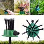 Arroseur de Jardin Rotatif 360 dégrée Multidirectionnel 12 Tuyaux Flexibles - رشاش مياه حدائق متعدد الاتجاهات 360 درجة بـ 12 خرطوم مرن