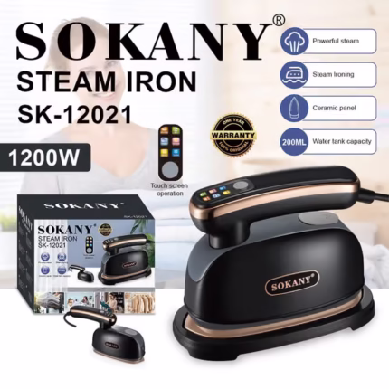 Fer à Repasser à Vapeur Sokany SK-12021 Réservoir 200ml - مكواة بخار كهربائية من سوكاني